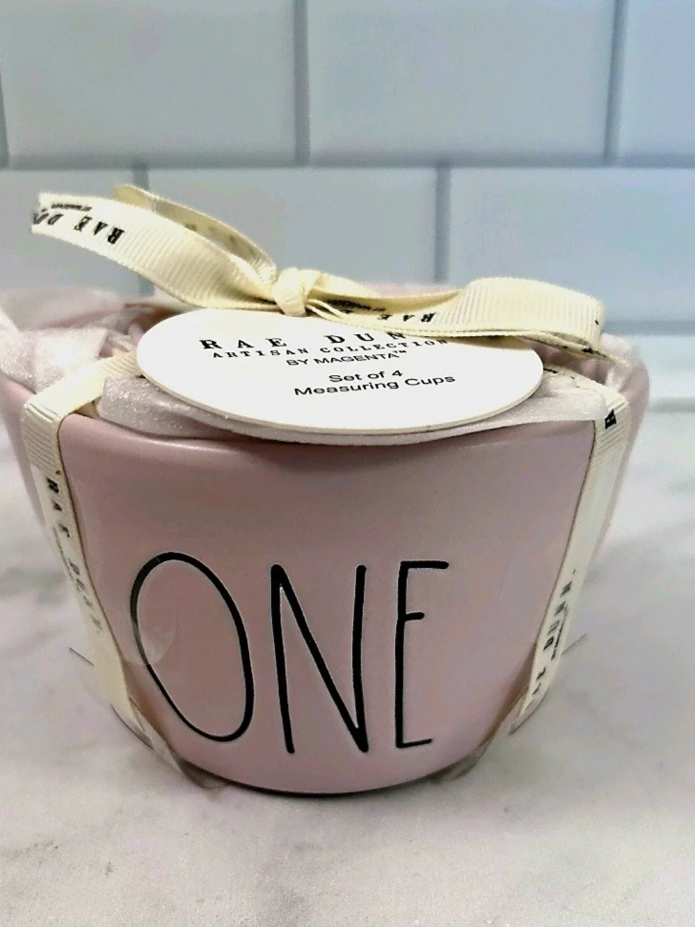 Lavender Ceramic Measuring Cups Set - 4 Piece (ONE, HALF, THIRD, QUARTER)